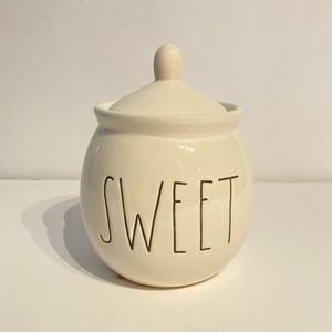 NEW Rae Dunn LL “SUGAR” Sugar Bowl White
